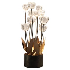 Floorlamp in Crystal Glass and Metal