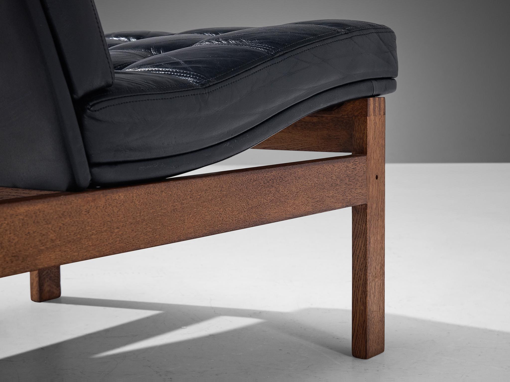 Danish Torben Lind & Ole Gjerløv-Knudsen Pair of Easy Chairs in Oak and Leather For Sale