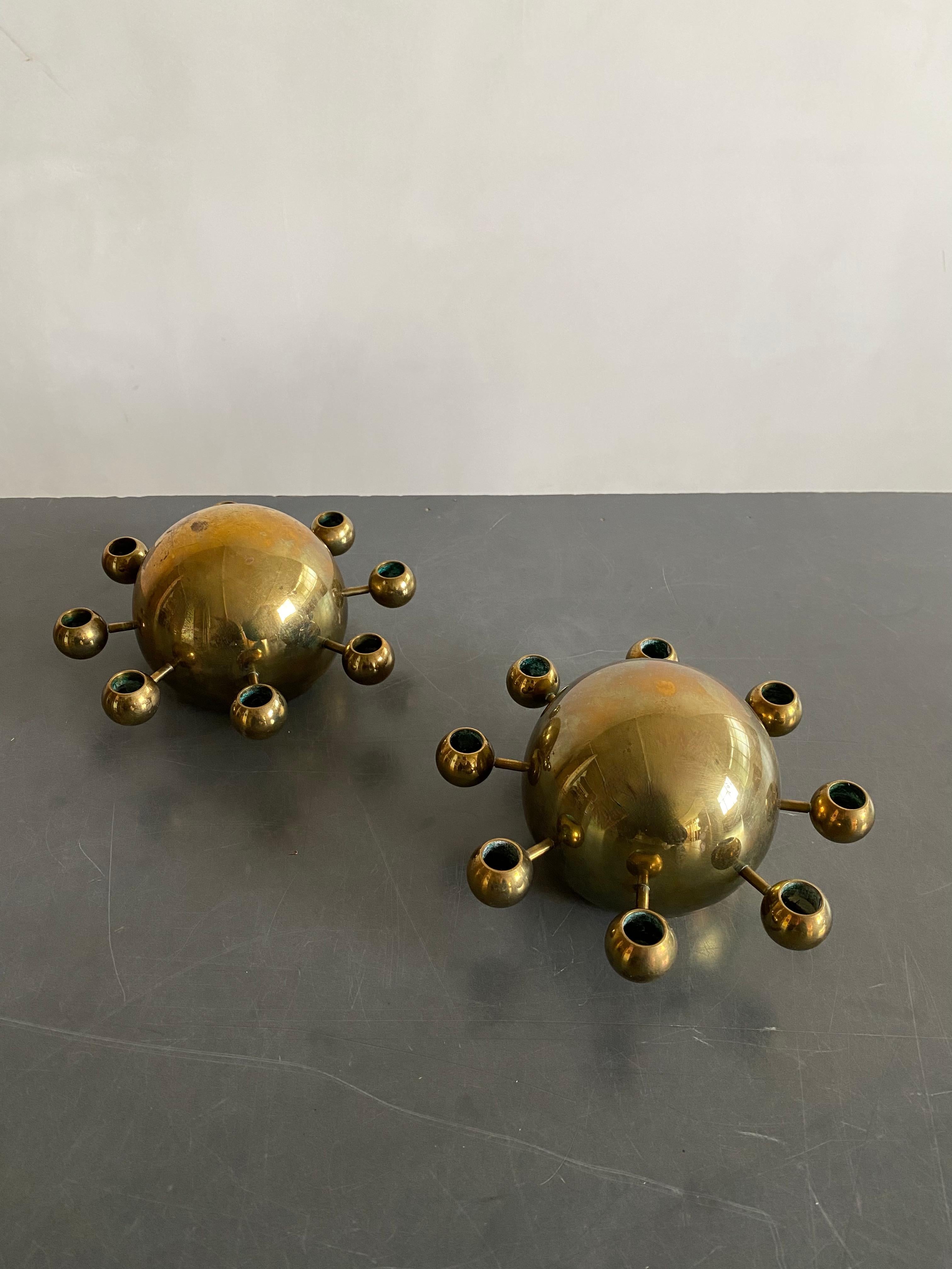 Scandinavo moderno Torben Orskov Modello 156 Candelabro in ottone, Danimarca in vendita
