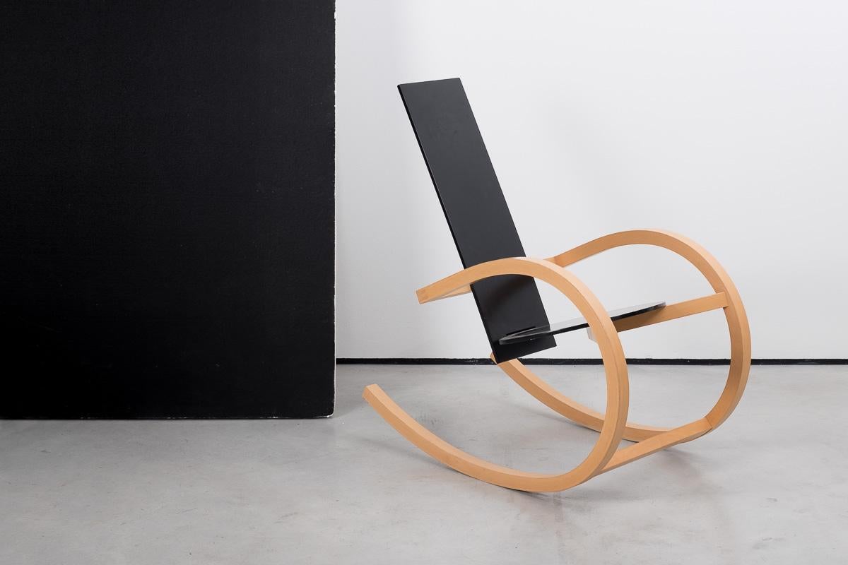 A sculptural armchair by the under rated Danish designer Torben Skov. The Design of the chair was drawn over Classic Danish and American armchairs and minimised to a single geometric expression using the most hi-tech techniques of the time. The ply