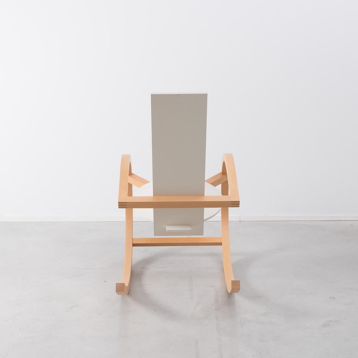 Torben Skov White Rocking Chair 1