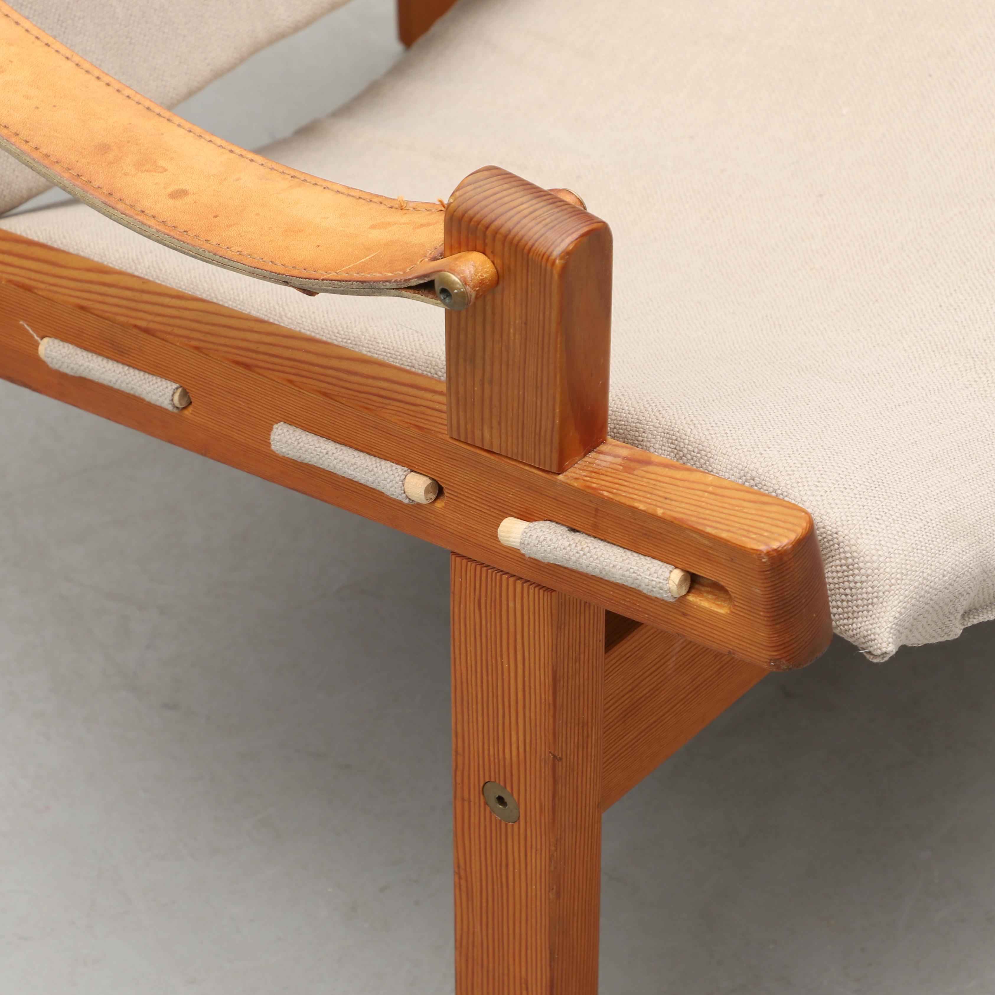 Norvégien TORBJÖRN AFDAL paire de fauteuils safari 