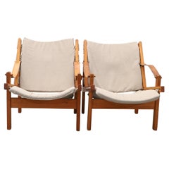 TORBJÖRN AFDAL a pair of safari 'Hunter' armchairs Norway 1960
