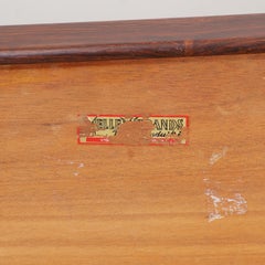 Torbjorn Afdal bench in Rosewood model “Krobo” 2m for Bruksbo, Norway, 1960s