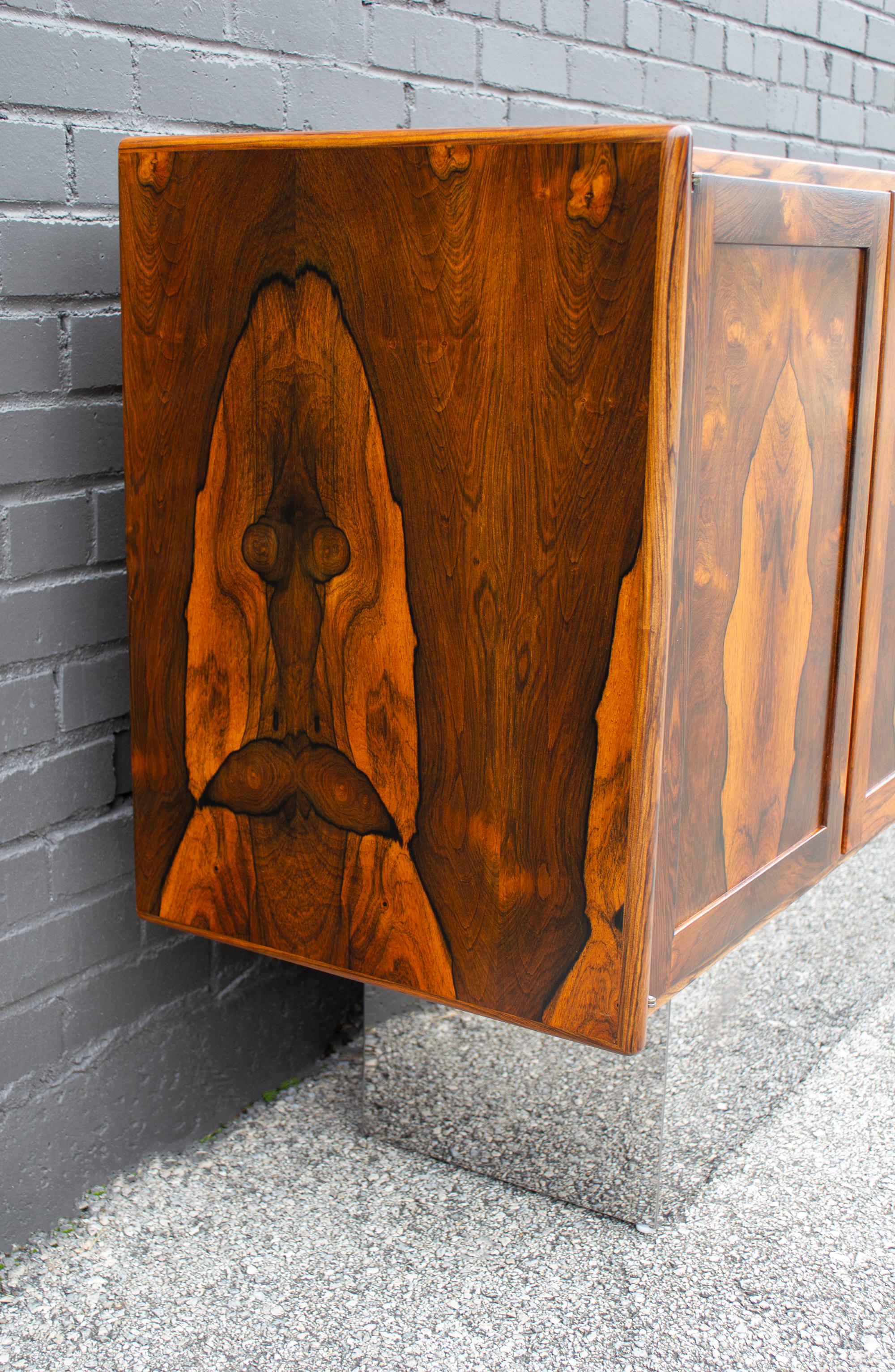 Torbjorn Afdal Book-Matched Brazilian Rosewood Cabinet for Bruksbo of Norway For Sale 5