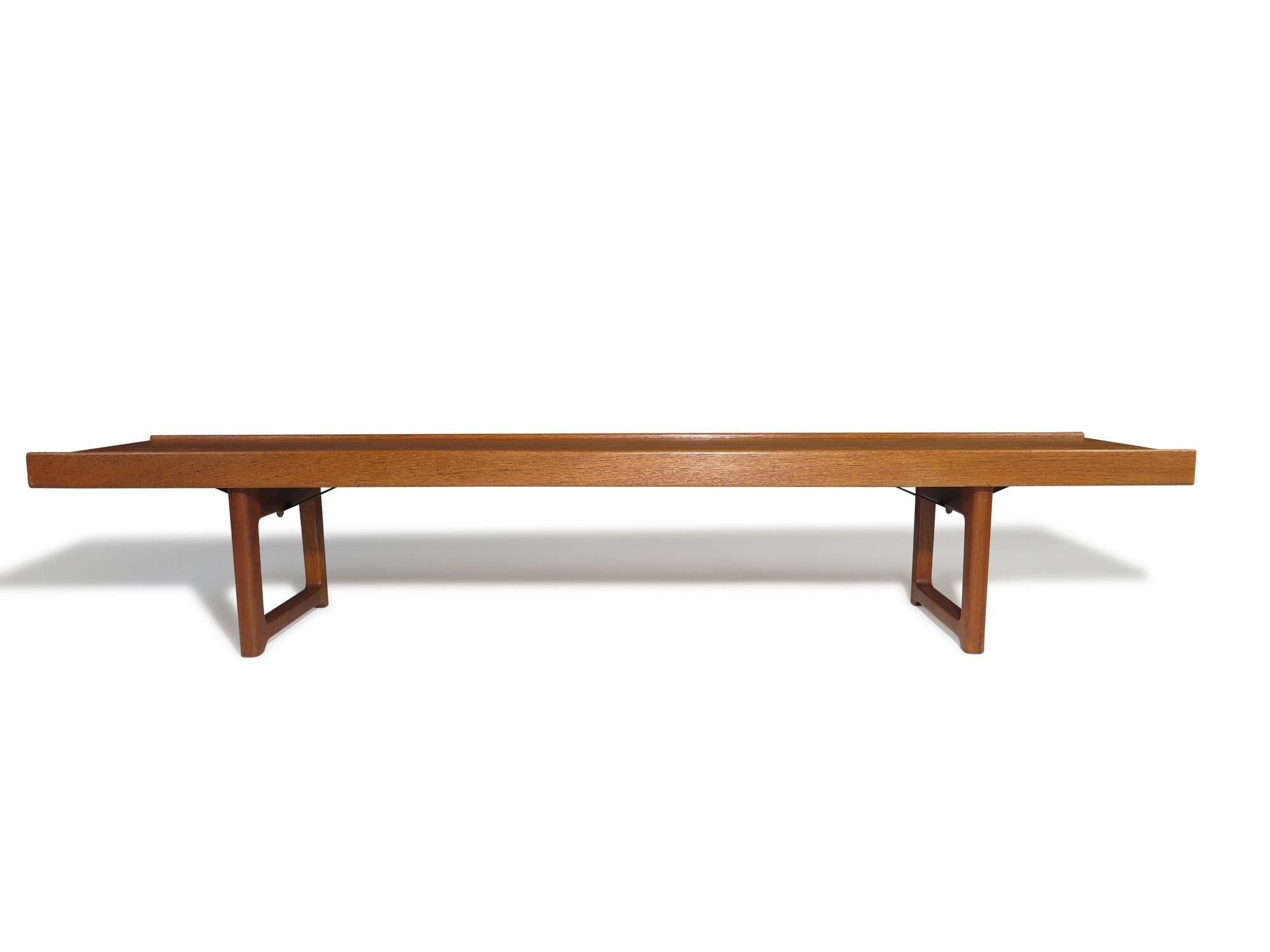 Low teak bench designed by Torbjorn Afdal for Bruksbo , Norway.  
Excellent condition with minor signs of age-appropriate use.
Measurements 
W 71.75''  x D 14.75'' x H 13.33''