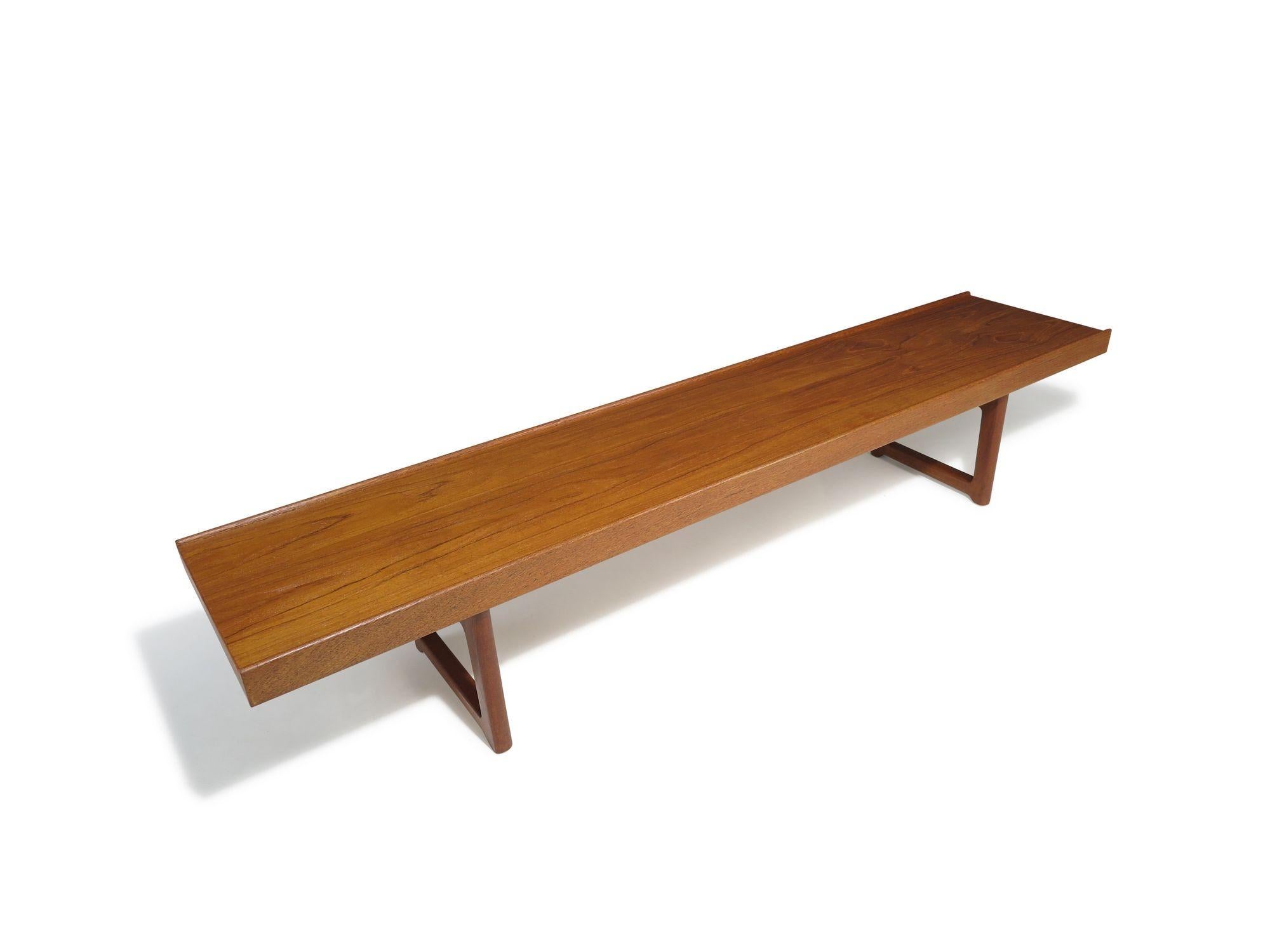 Scandinavian Modern Torbjorn Afdal Bruksbo Mid-century Teak Bench For Sale