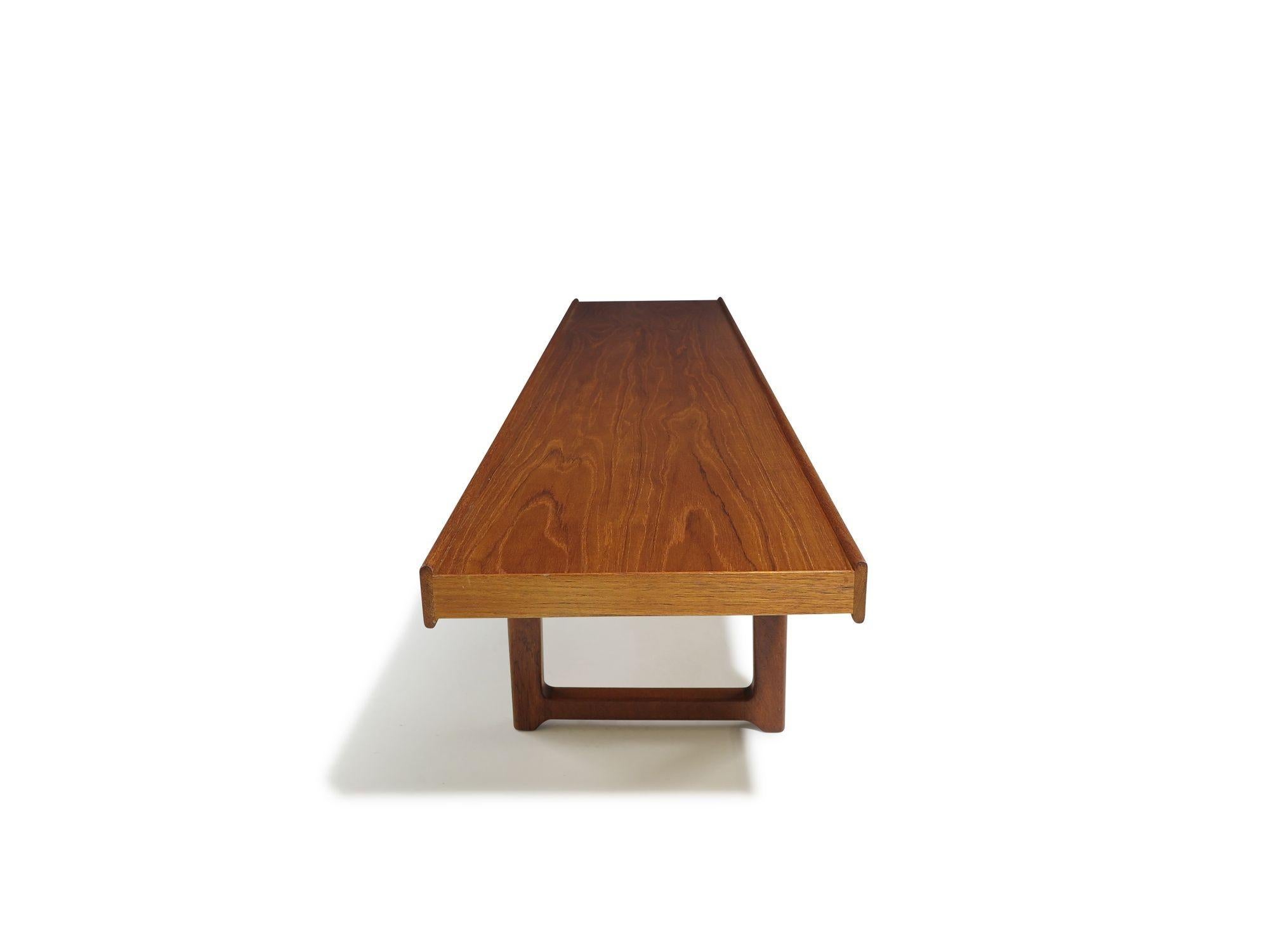 Torbjorn Afdal Bruksbo Mid-century Teak Bench In Excellent Condition For Sale In Oakland, CA