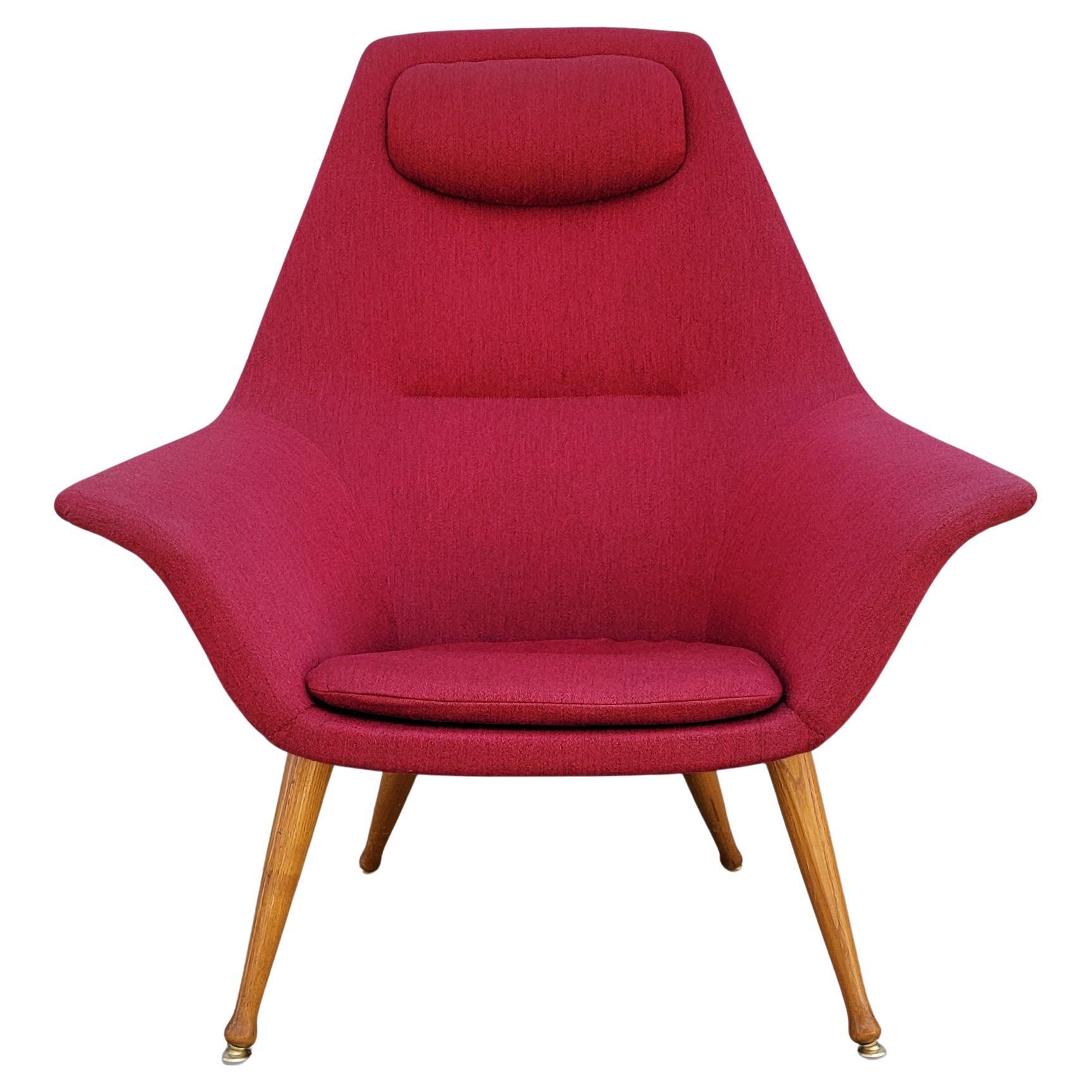 Torbjorn Afdal "Butterfly" Danish Modern Upholstered Lounge Chair