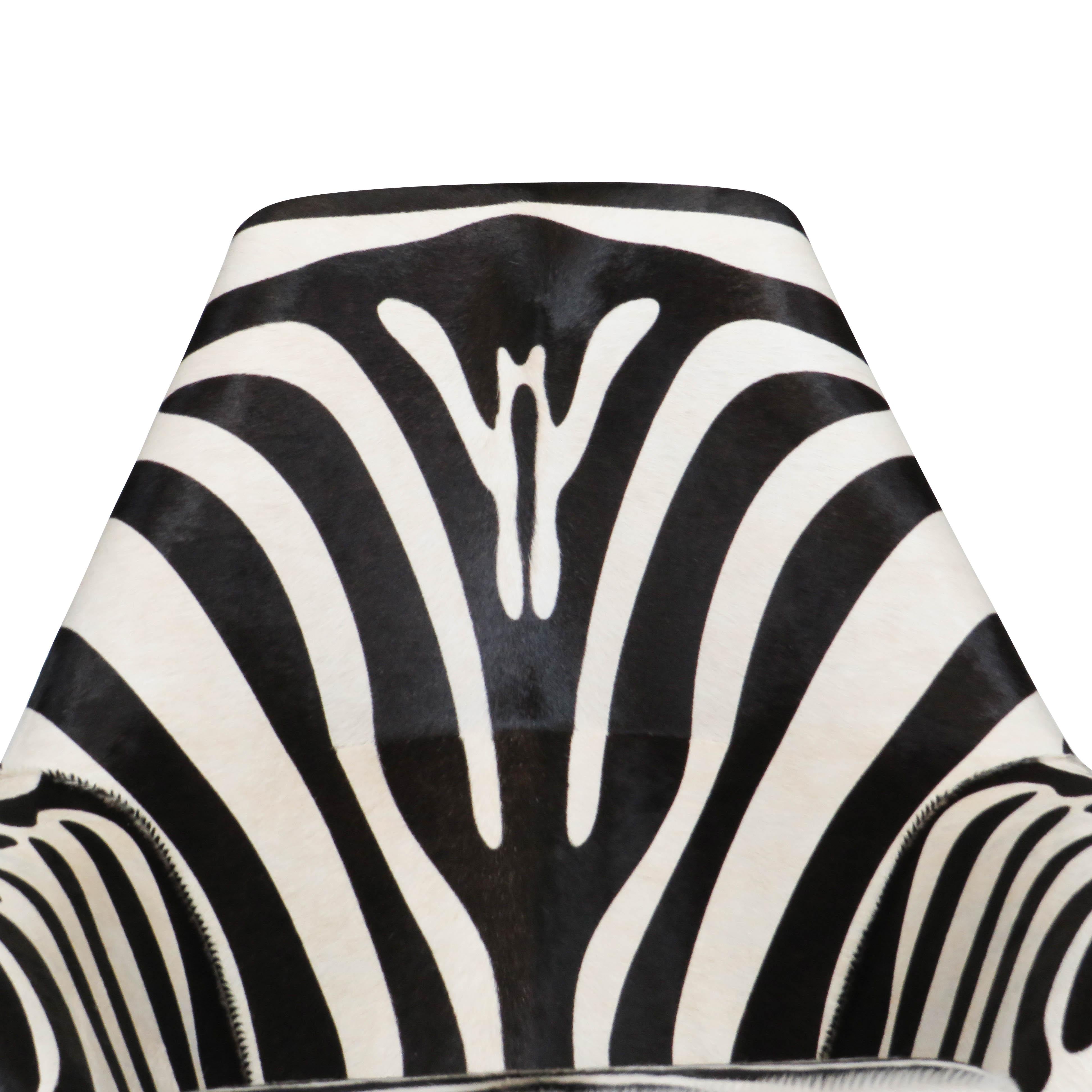 Norwegian Torbjorn Afdal Danish Lounge Chair in Zebra Leather