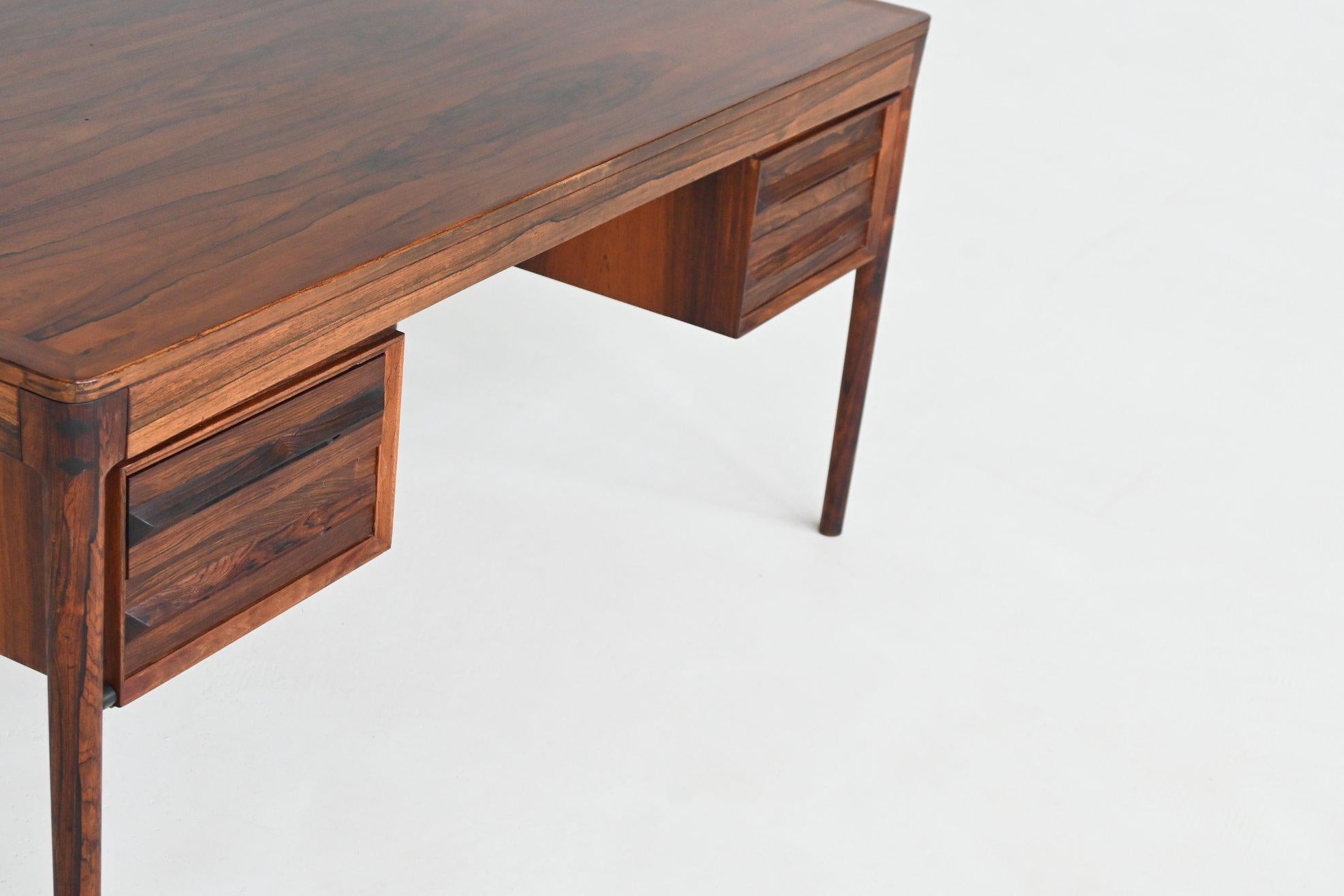 Torbjorn Afdal executive desk in rosewood Bruksbo Norway 1960 For Sale 6