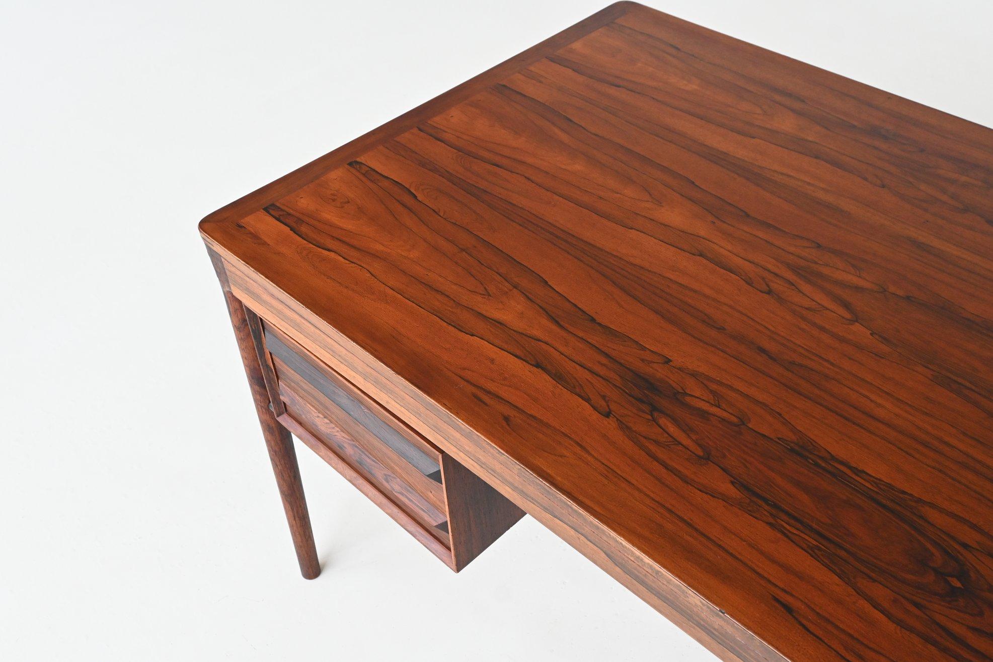 Torbjorn Afdal executive desk in rosewood Bruksbo Norway 1960 For Sale 7