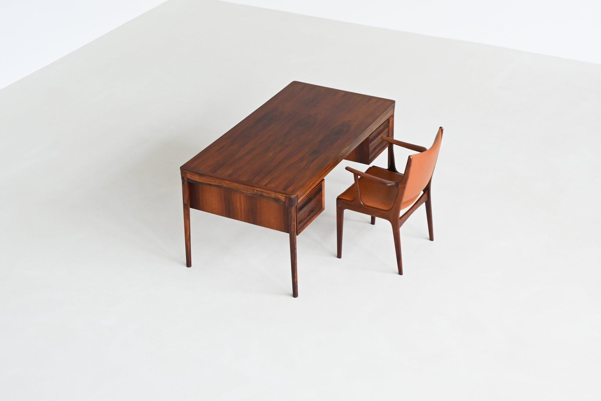 Torbjorn Afdal executive desk in rosewood Bruksbo Norway 1960 For Sale 13
