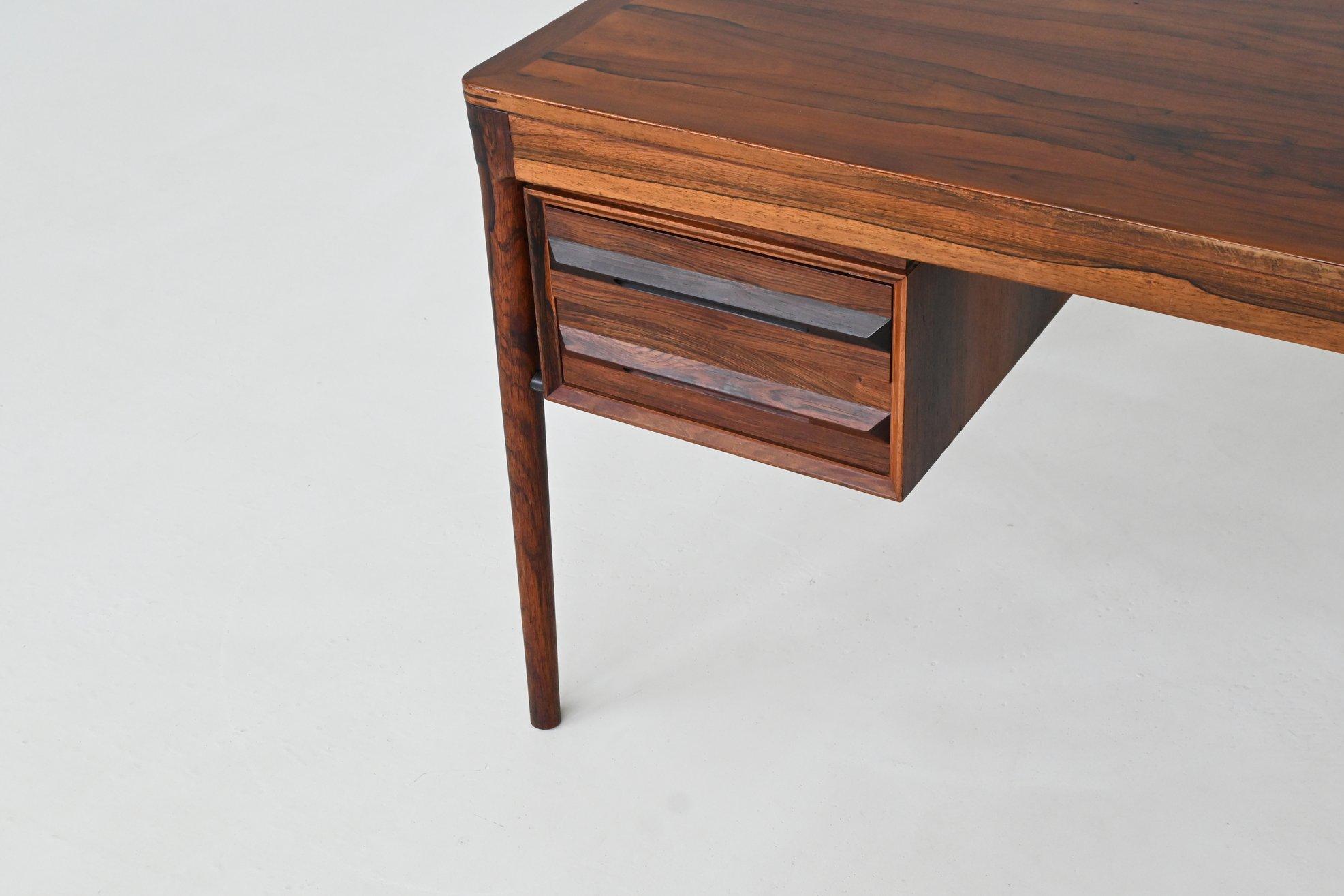 Torbjorn Afdal executive desk in rosewood Bruksbo Norway 1960 For Sale 1