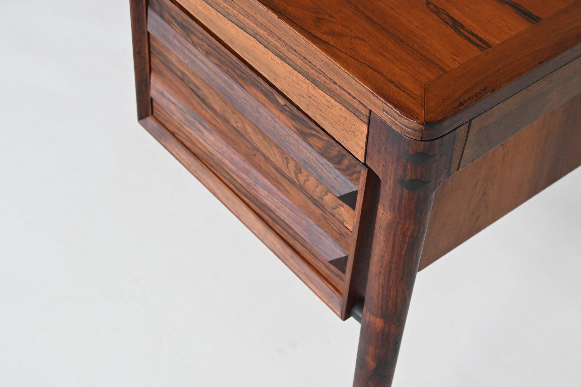 Torbjorn Afdal executive desk in rosewood Bruksbo Norway 1960 For Sale 2