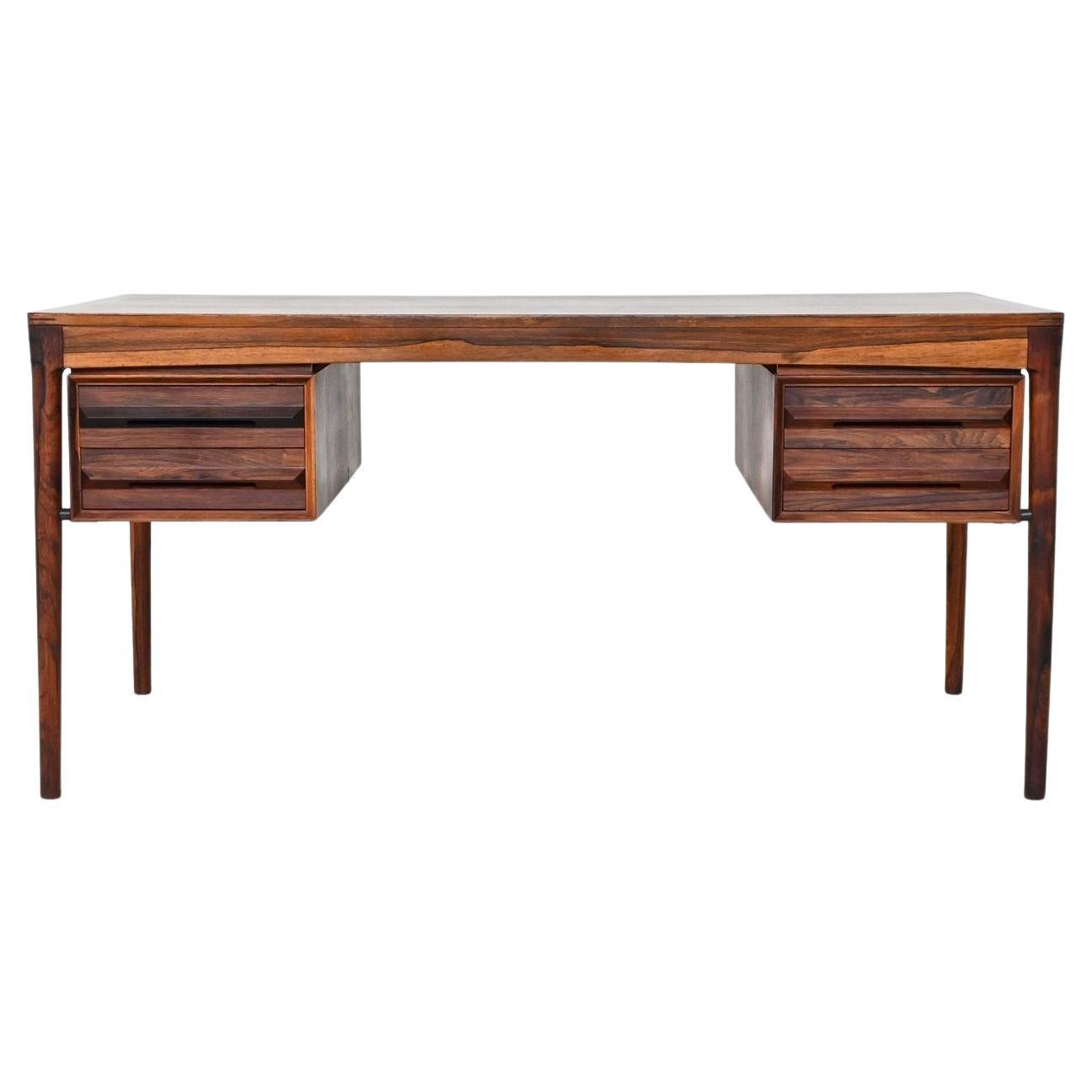 Torbjorn Afdal executive desk in rosewood Bruksbo Norway 1960
