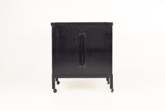 Torbjorn Afdal for Bruksbo Mid Century Ebonzied Teak Flip Top Bar Cart