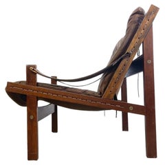 Torbjörn Afdal "Hunter" Brown Leather Lounge Safari Chair