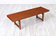 Expertly Restored - Torbjorn Afdal "Krobo" Teak Bench / Coffee Table for Bruksbo