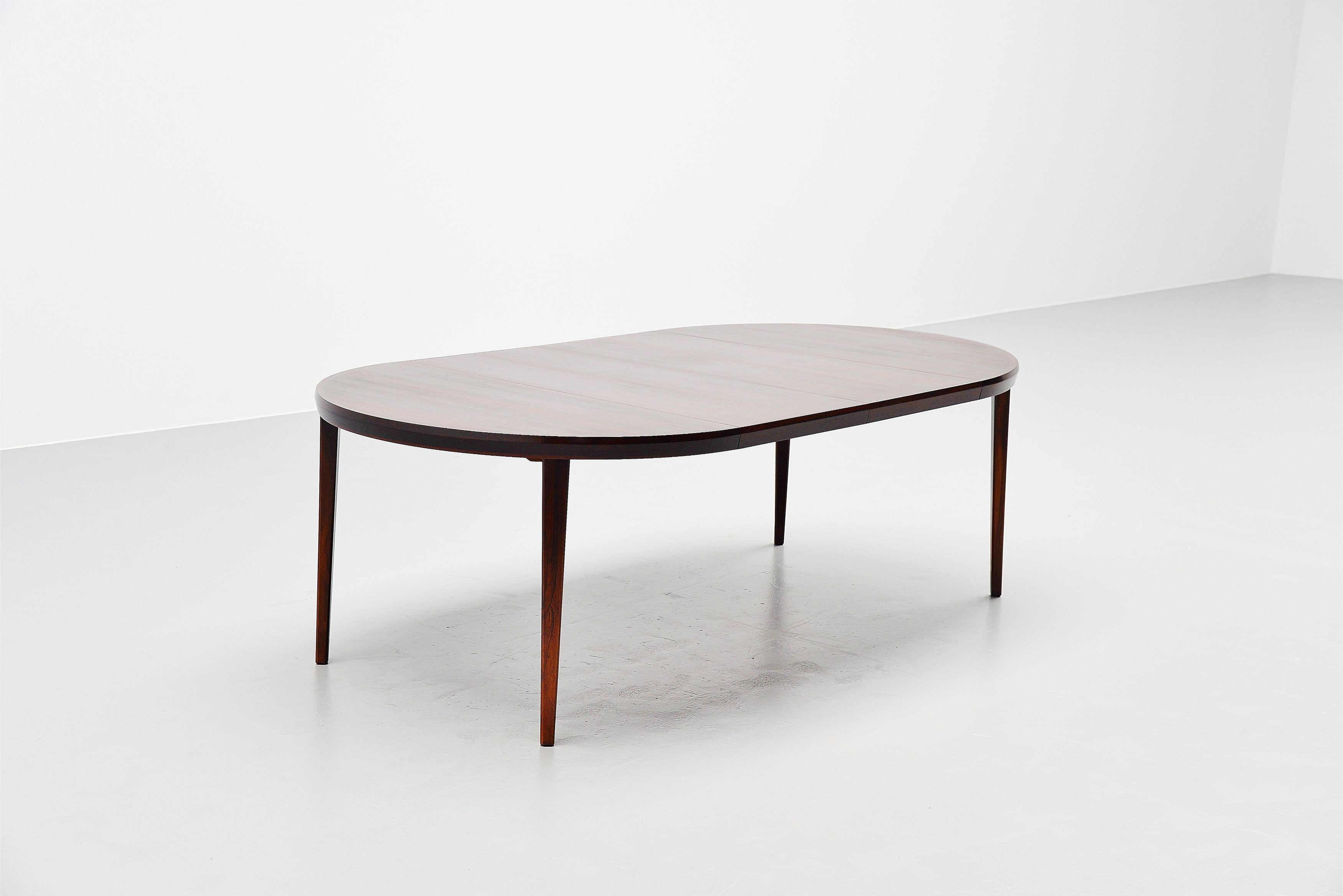 Torbjorn Afdal Rosewood Dining Table Nejestranda, Norway, 1960 4