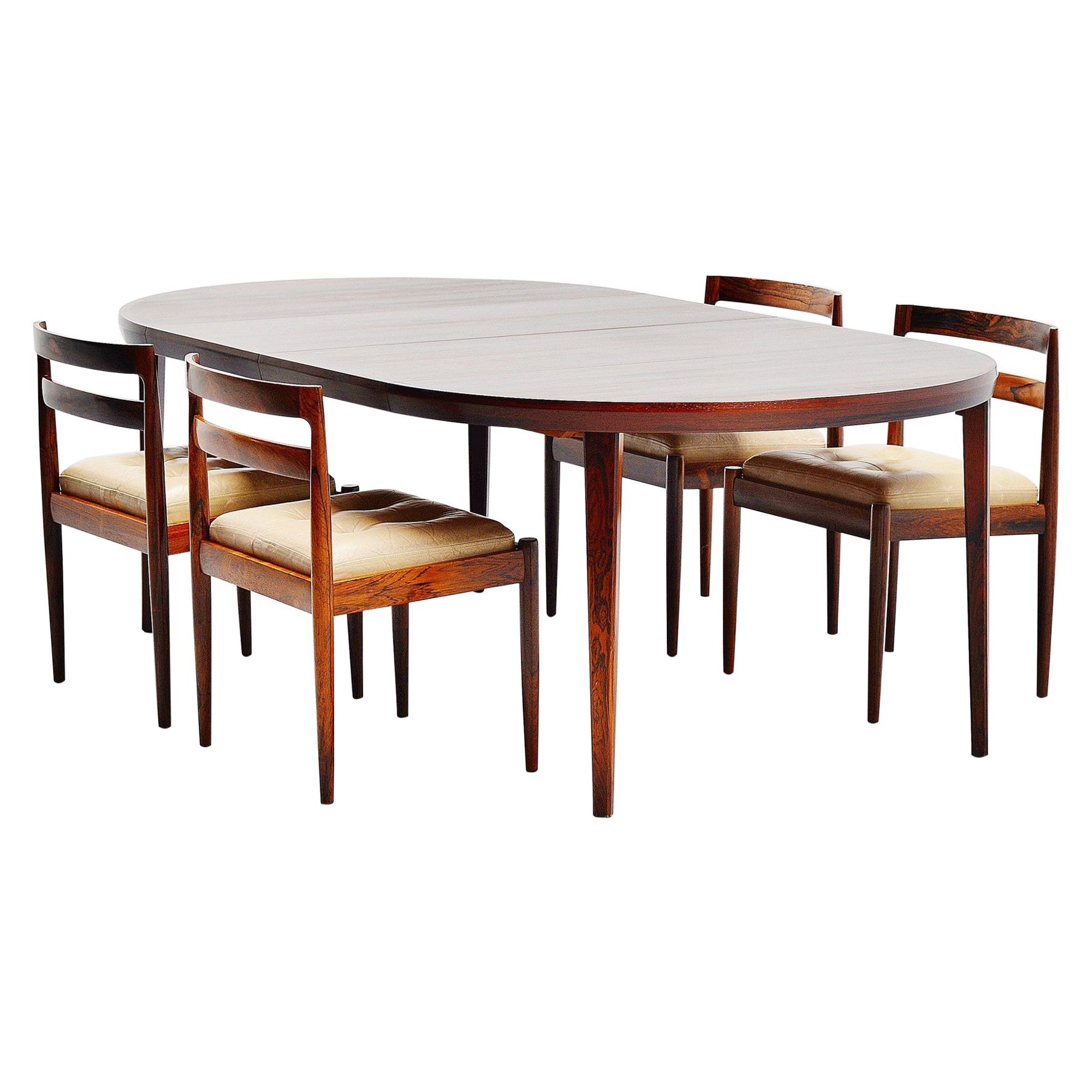 Torbjorn Afdal Rosewood Dining Table Nejestranda, Norway, 1960