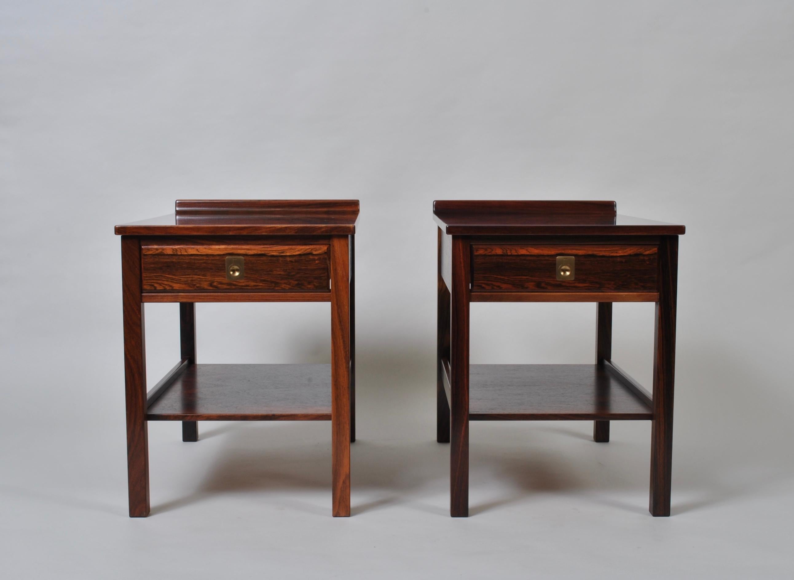 Torbjorn Afdal Rosewood Nightstands, End Tables In Good Condition In London, GB