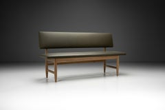 Torbjørn Afdal y Harry Moen Banco "Biri" de cuero y pino, Noruega Años 60