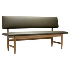 Banc en cuir et pin "Biri" de Torbjørn Afdal et Harry Moen, Norvège, années 1960