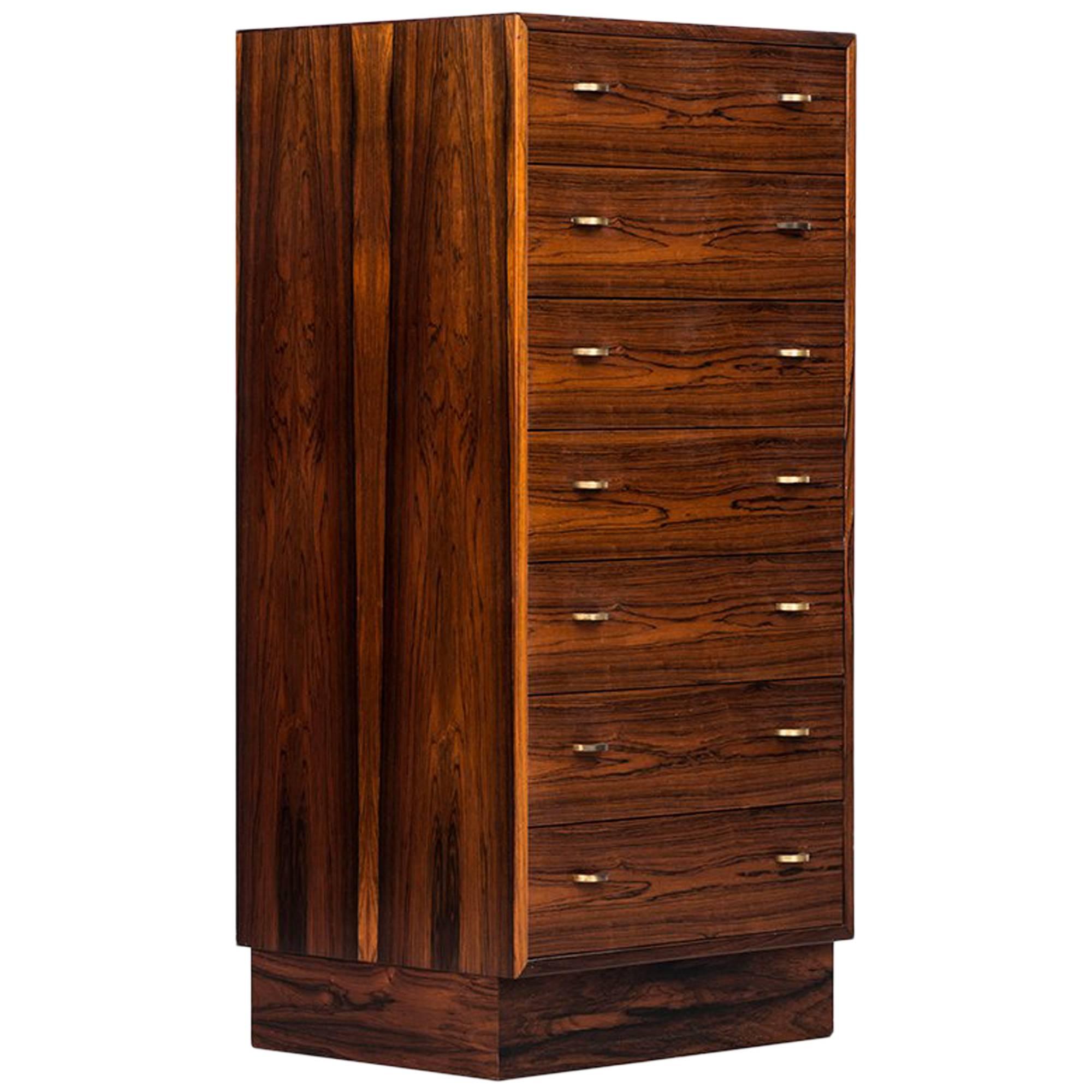 Mesa Torbjørn Afdal de palisandro y latón by Mellemstrans Møbelsnedkeri en venta
