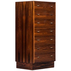 Torbjørn Afdal Bureau in Rosewood and Brass by Mellemstrans Møbelsnedkeri