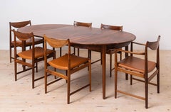 Torbjørn Afdal Darby Dining Set with Six Chairs & Extendable Table, Norway 1960s