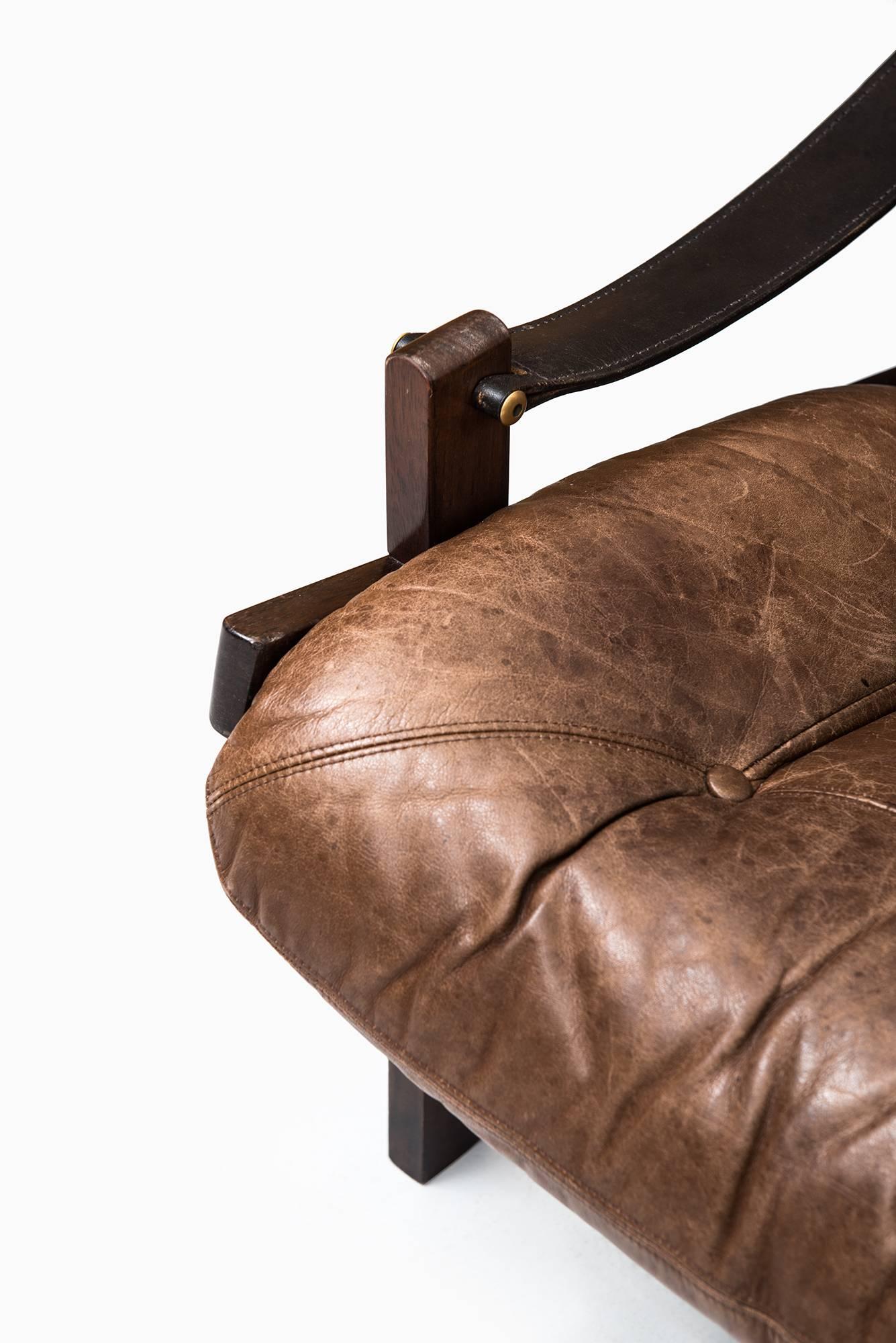 A pair of high-backed easy chairs model Hunter designed by Torbjørn Afdal. Produced by Bruksbo / Stranda møbelindustri in Norway.