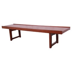 Torbjørn Afdal for Bruksbo "Krobo" Teak Coffee Table or Bench, Newly Refinished