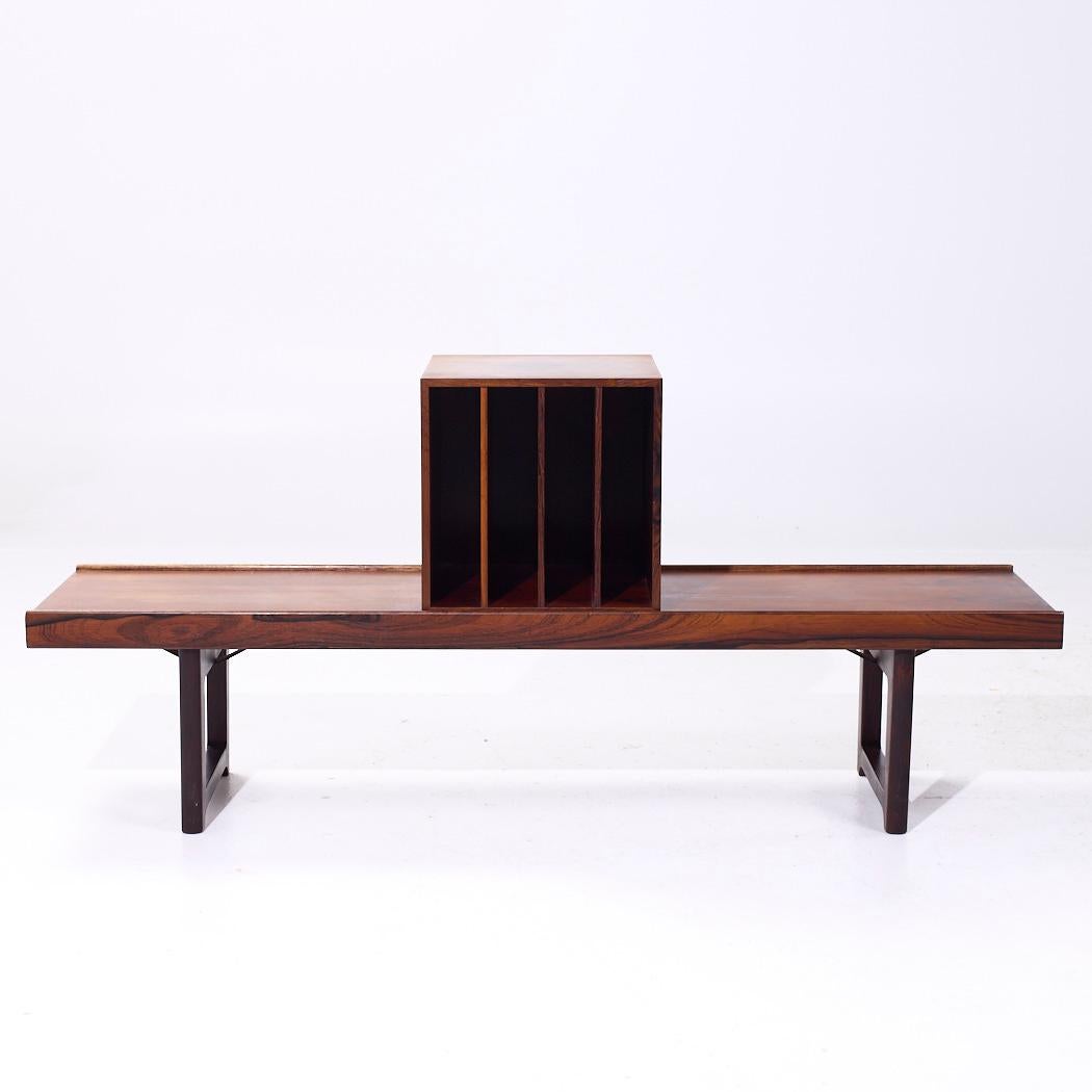 Torbjørn Afdal para Bruksbo Banco Krobo de palisandro de mediados de siglo con soporte para LP

El banco mide 59 ancho x 14,5 fondo x 13,5 alto
El porta LP mide 13,5 ancho x 13,5 fondo x 13,5 alto

Todos los muebles pueden adquirirse en lo que