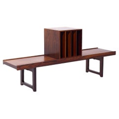 Torbjørn Afdal für Bruksbo Mid Century Palisander Krobo Bank mit LP-Halter