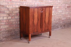 Torbjørn Afdal for Bruksbo Scandinavian Modern Rosewood Bar Cart, 1960s