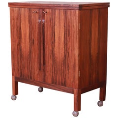 Torbjørn Afdal for Bruksbo Scandinavian Modern Rosewood Bar Cart, 1960s