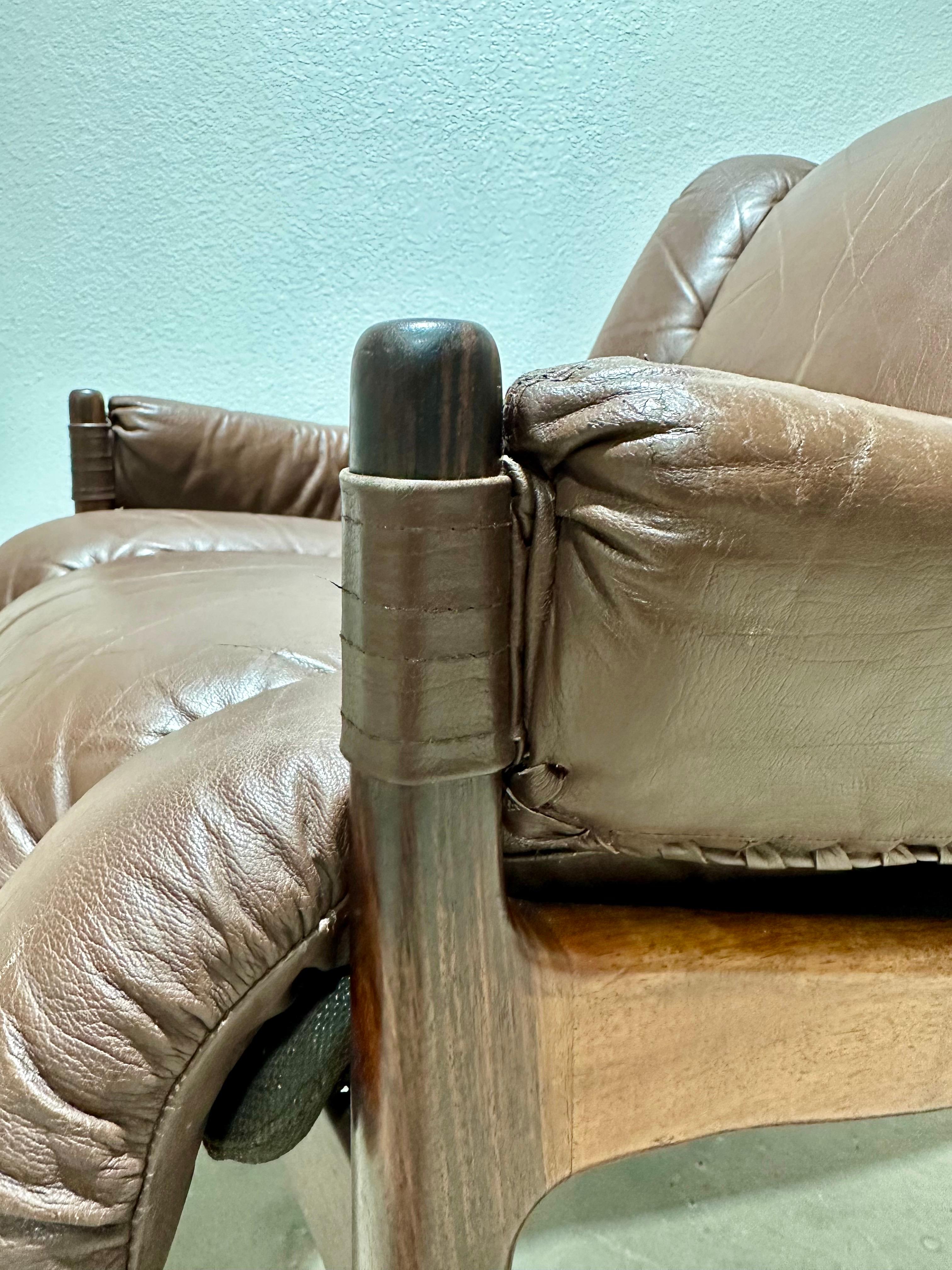 Leather Torbjørn Afdal for Nesjestranda Møbelfabrikk Rosewood Lounge Chair