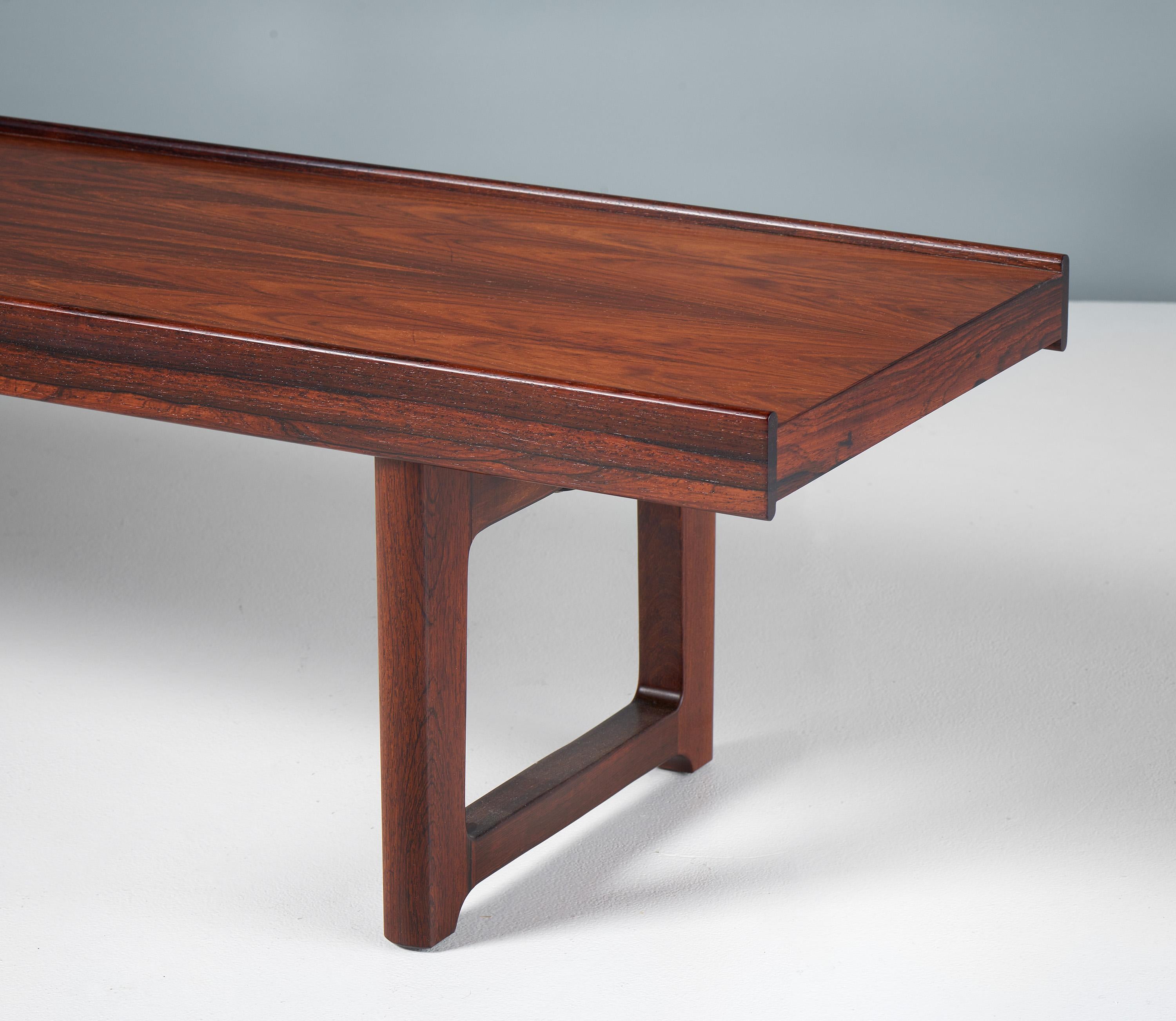 Torbjørn Afdal Rosewood 1.5m Krobo Bench, circa 1960 In Good Condition For Sale In London, GB