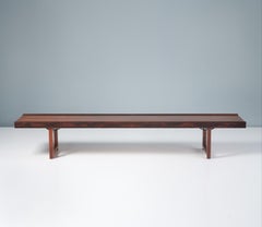 Banco Krobo Torbjørn Afdal de palisandro de 2 m, hacia 1960