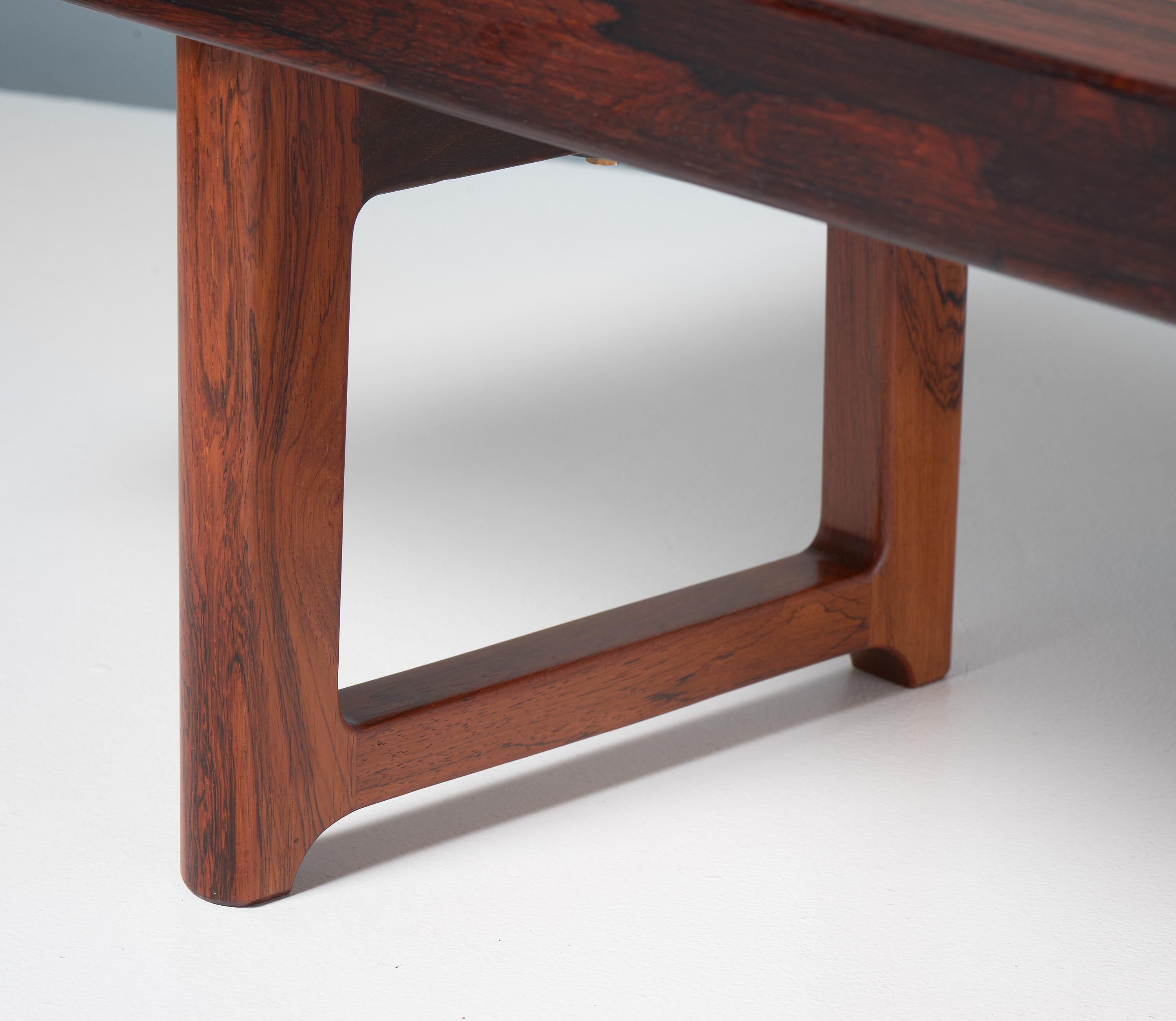 Torbjørn Afdal Rosewood 2m Krobo Bench, circa 1960 In Good Condition For Sale In London, GB