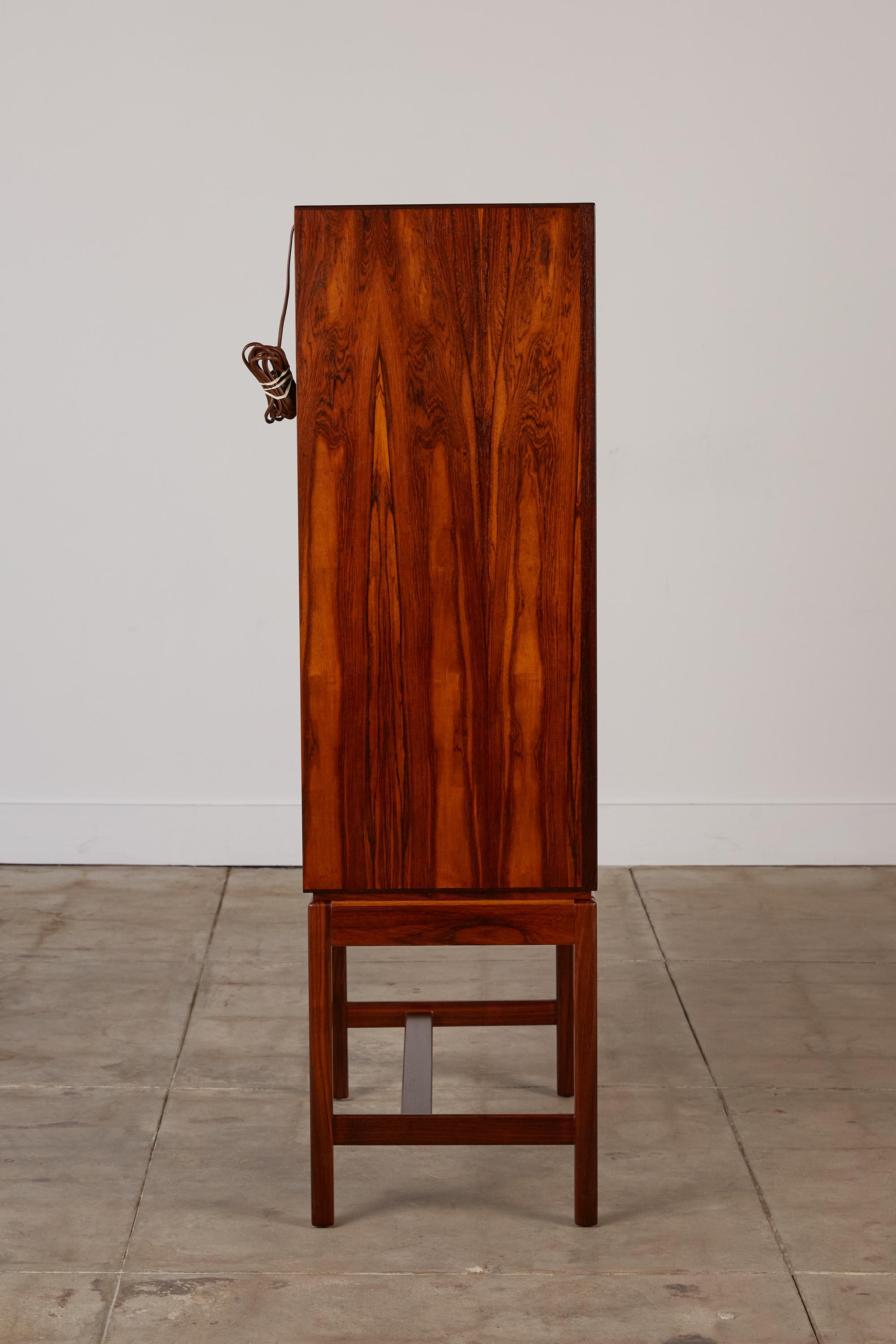 Glass Torbjørn Afdal Rosewood Bar Cabinet