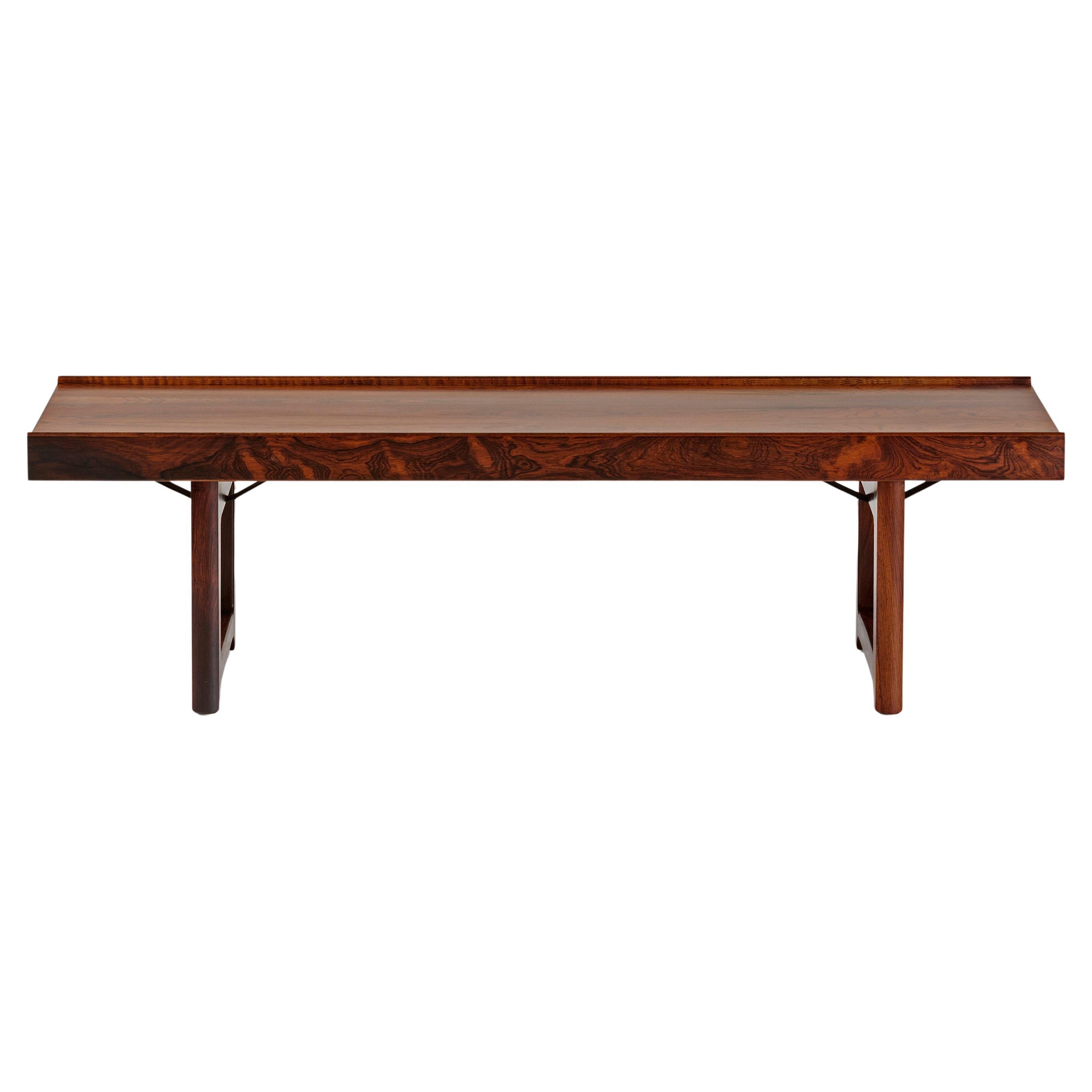 Tavolo da panca di Torbjørn Afdal in legno di palissandro da 1,2 m, anni '60 circa in vendita