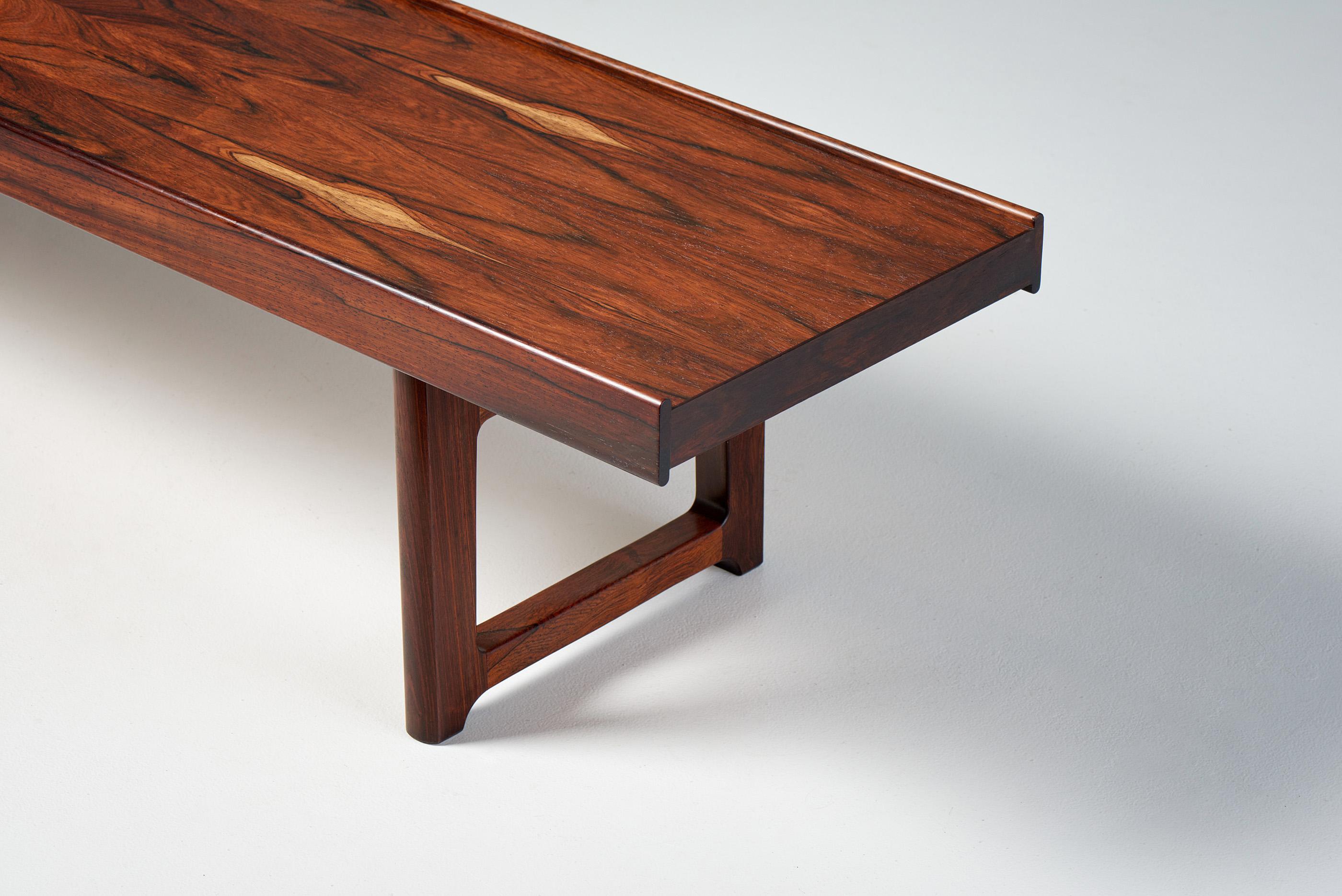 Torbjørn Afdal Rosewood Krobo Bench, circa 1960 In Excellent Condition For Sale In London, GB