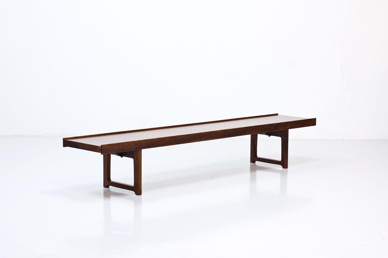 Scandinavian Modern Torbjørn Afdal Rosewood “Krobo” Bench, Norway, 1960s