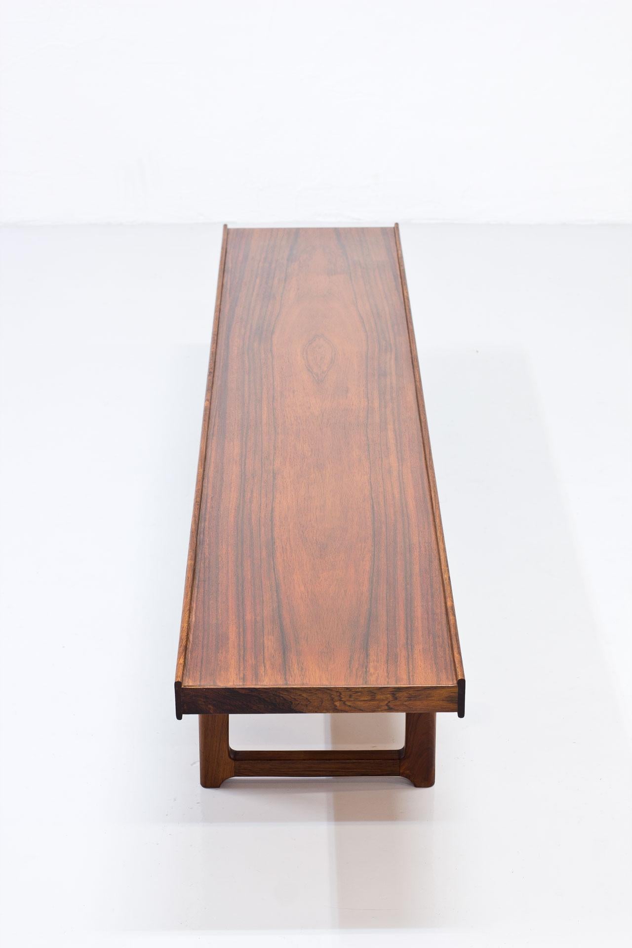 20th Century Torbjørn Afdal Rosewood “Krobo” Bench, Norway, 1960s