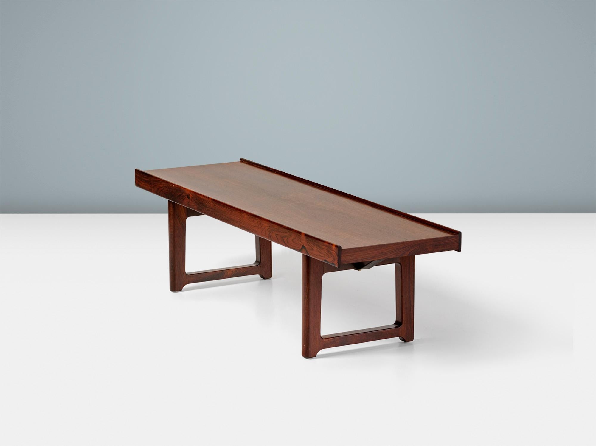 Scandinave moderne Table banc Krobo en palissandre de Torbjørn Afdal c1960s en vente