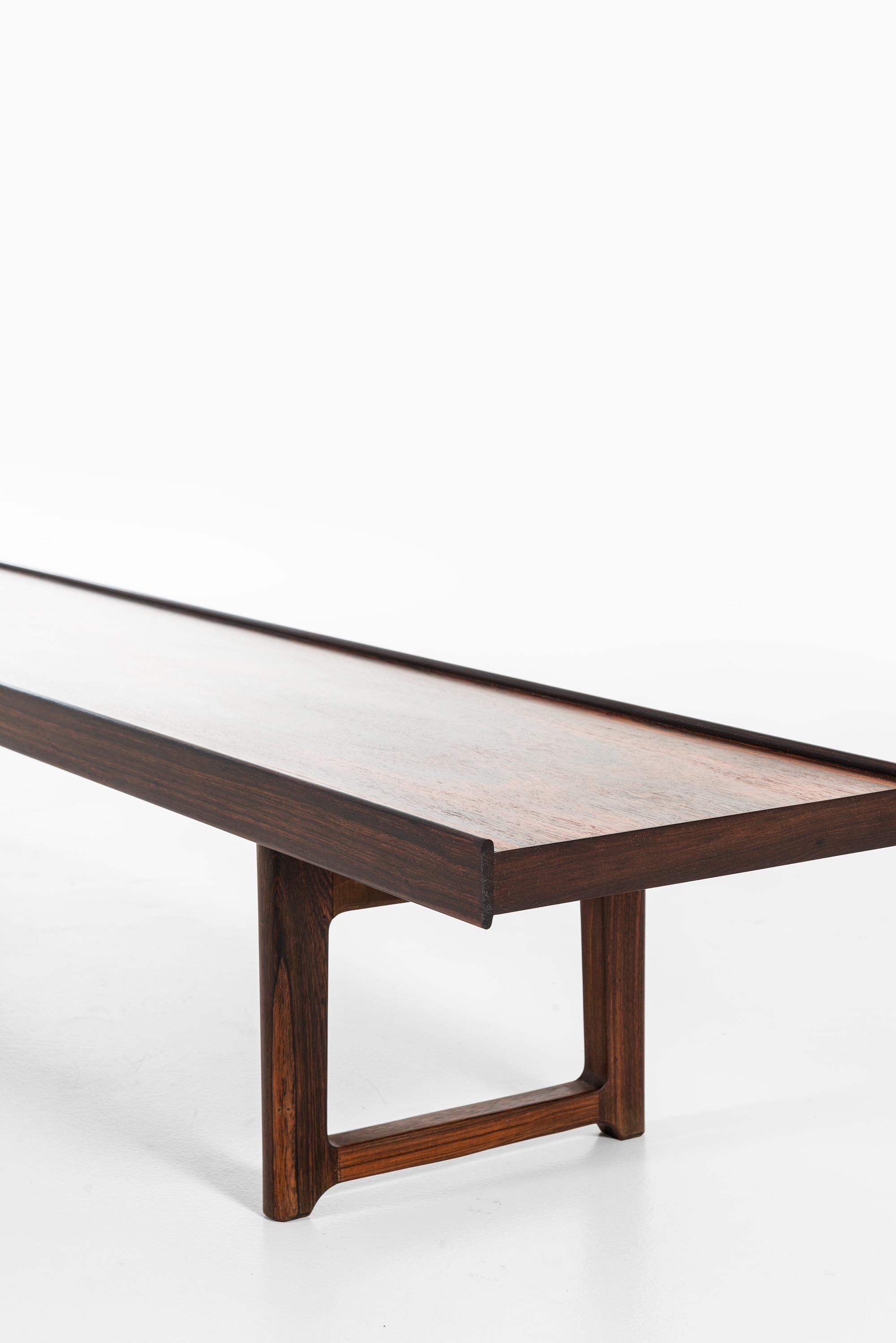 Rosewood Torbjørn Afdal Side Table / Bench Model Krobo Produced in Norway For Sale