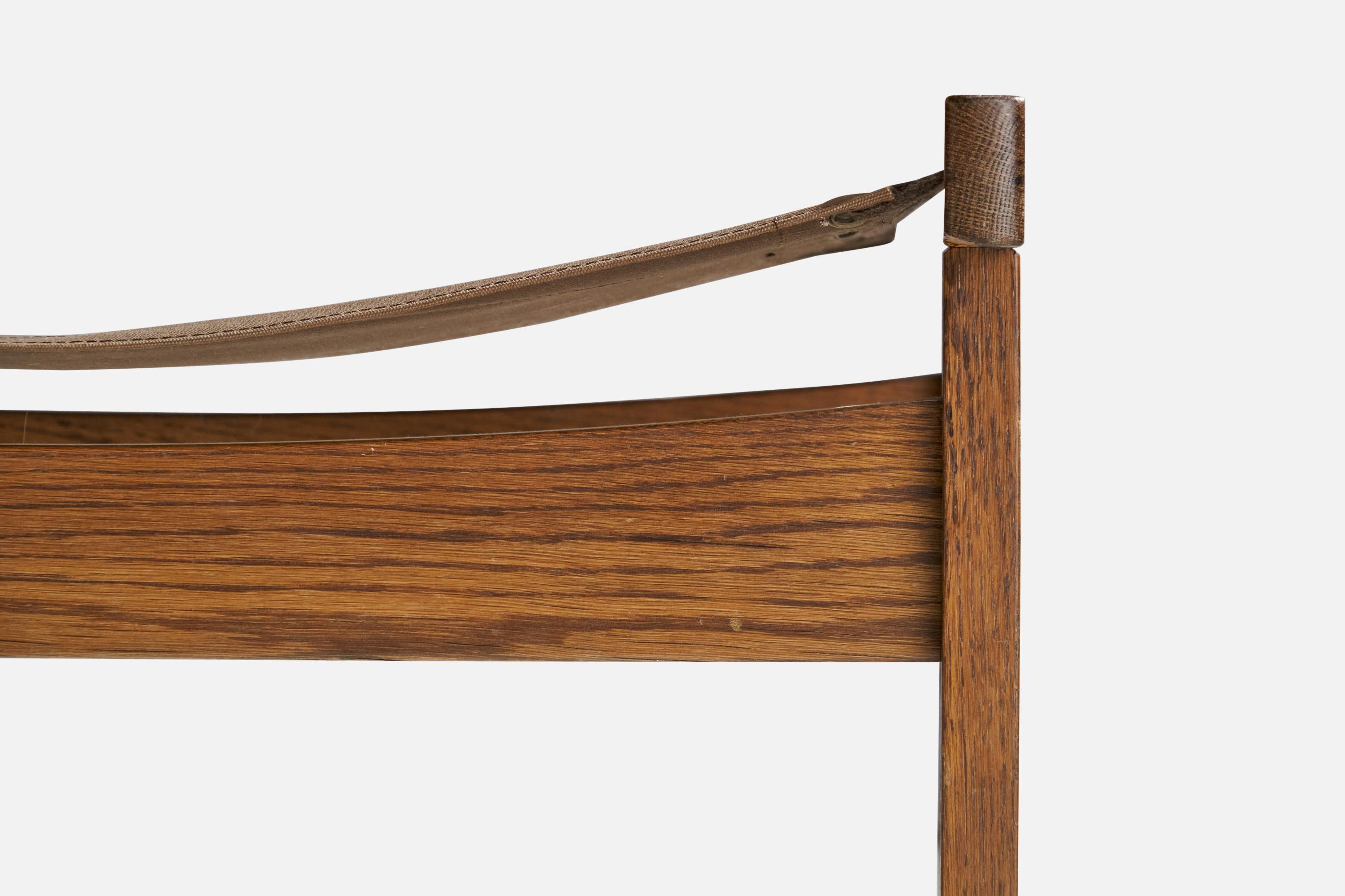 Torbjørn Afdal, Tabouret, Oak Oak, Canvas, Norvège, 1960s en vente 4