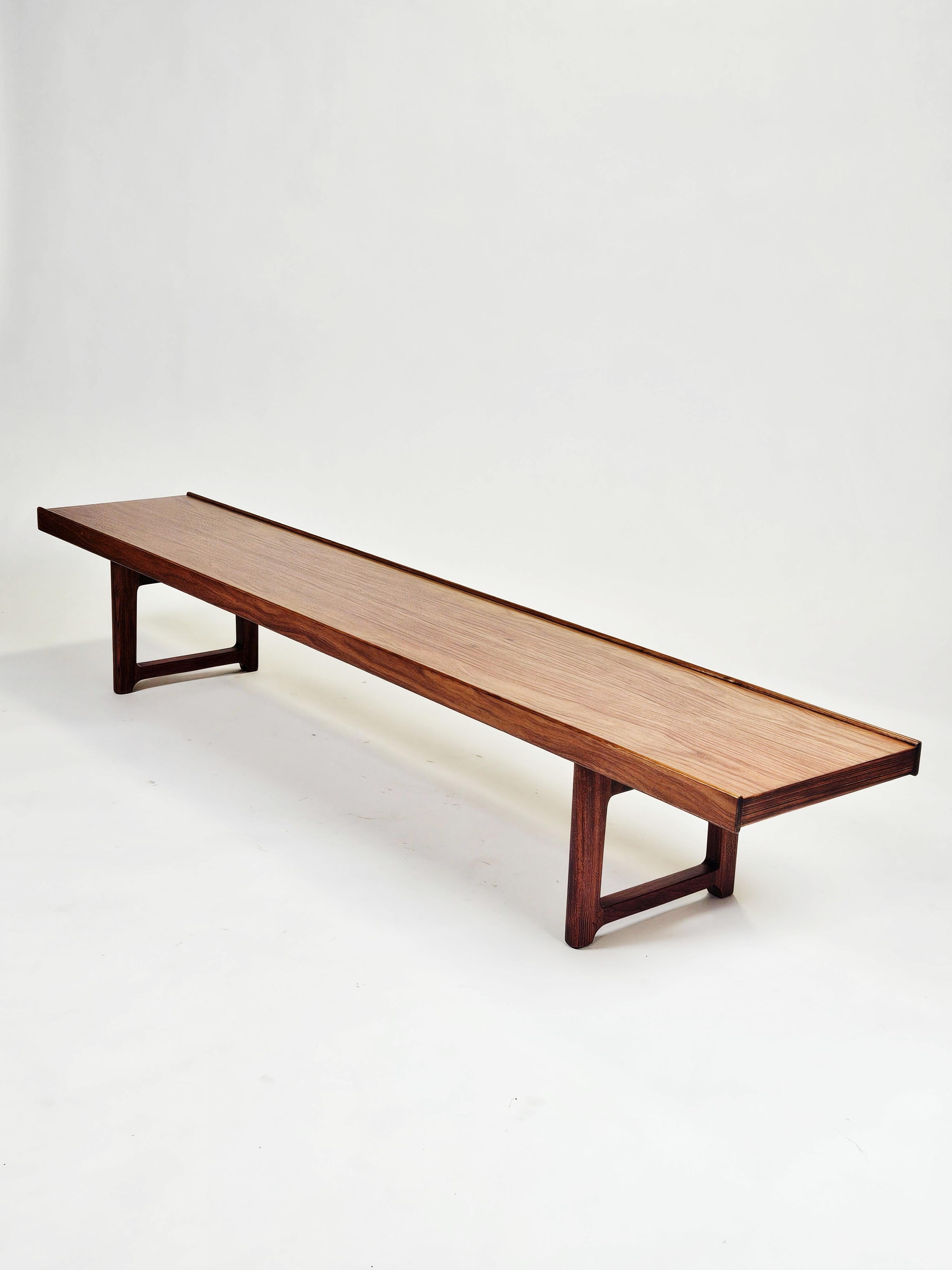 ’Krobo’ bench designed by Torbjørn Afdal. Produced in Norway in the 1960s for 
Mellemstrands Bruksbo. 

Made in walnut. 